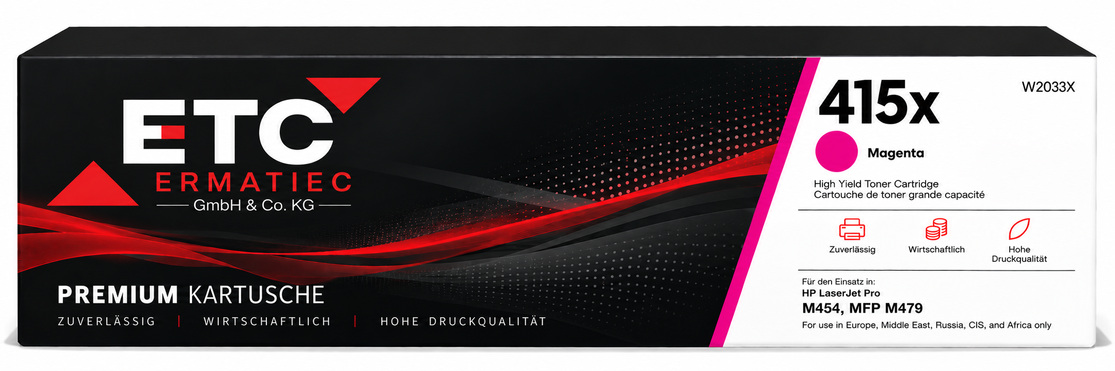 ETC Premium Toner Magenta kompatibel zu HP 415X (W2031X)