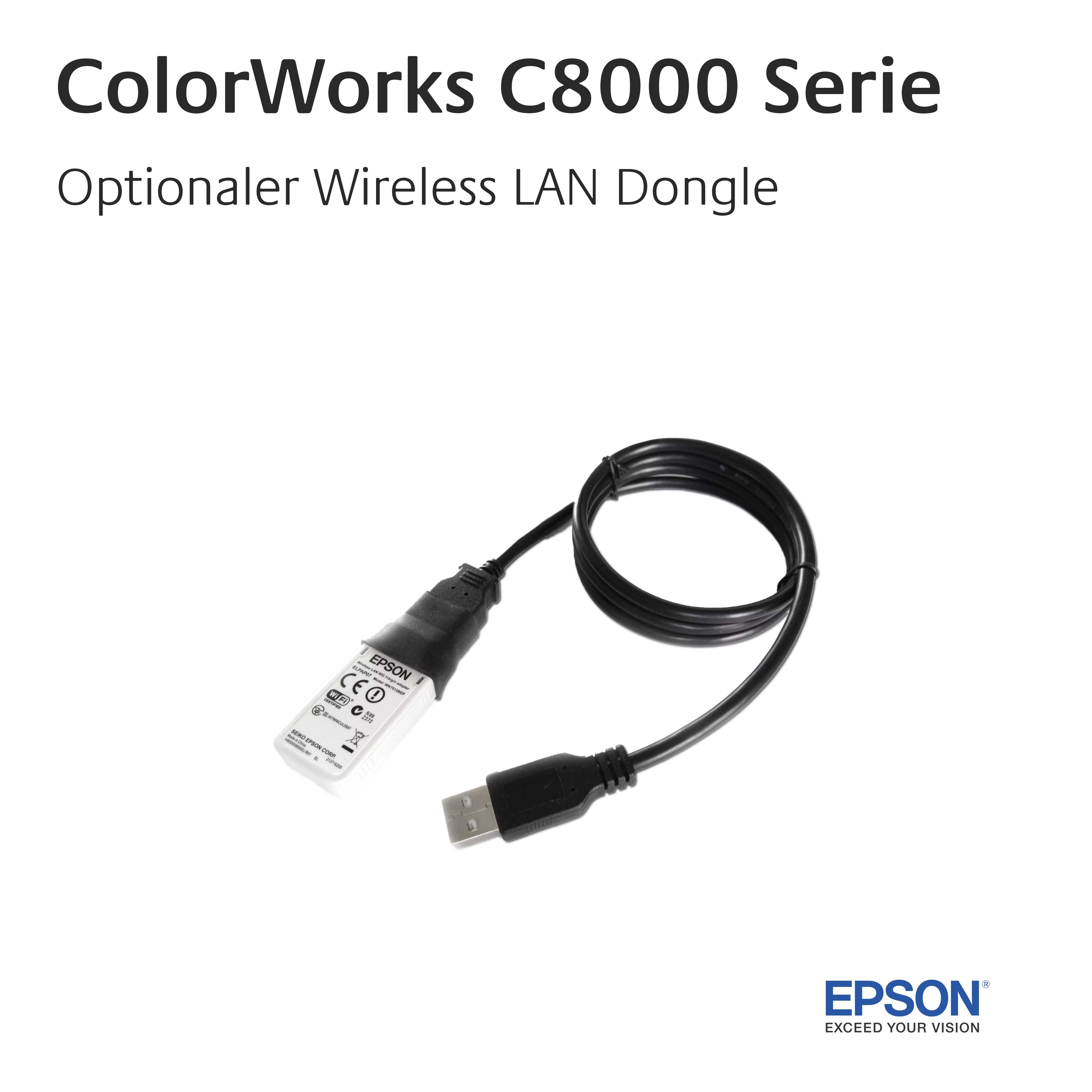 EPSON ColorWorks C8000 - Wireless LAN dongle 2.4/5GHz EPSON ColorWorks C8000 - Wireless LAN dongle 2.4/5GHz