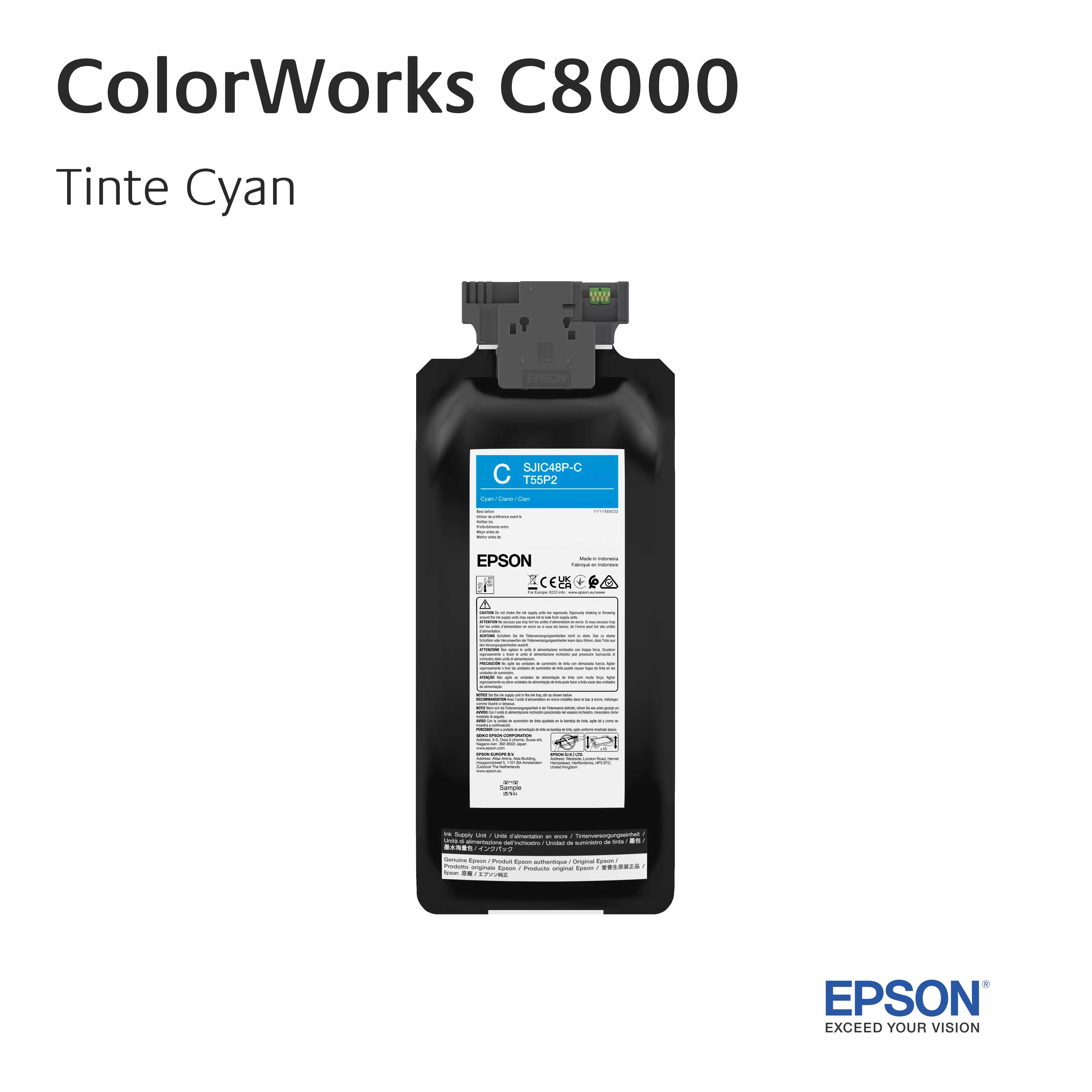 EPSON ColorWorks C8000 - Tinte Cyan