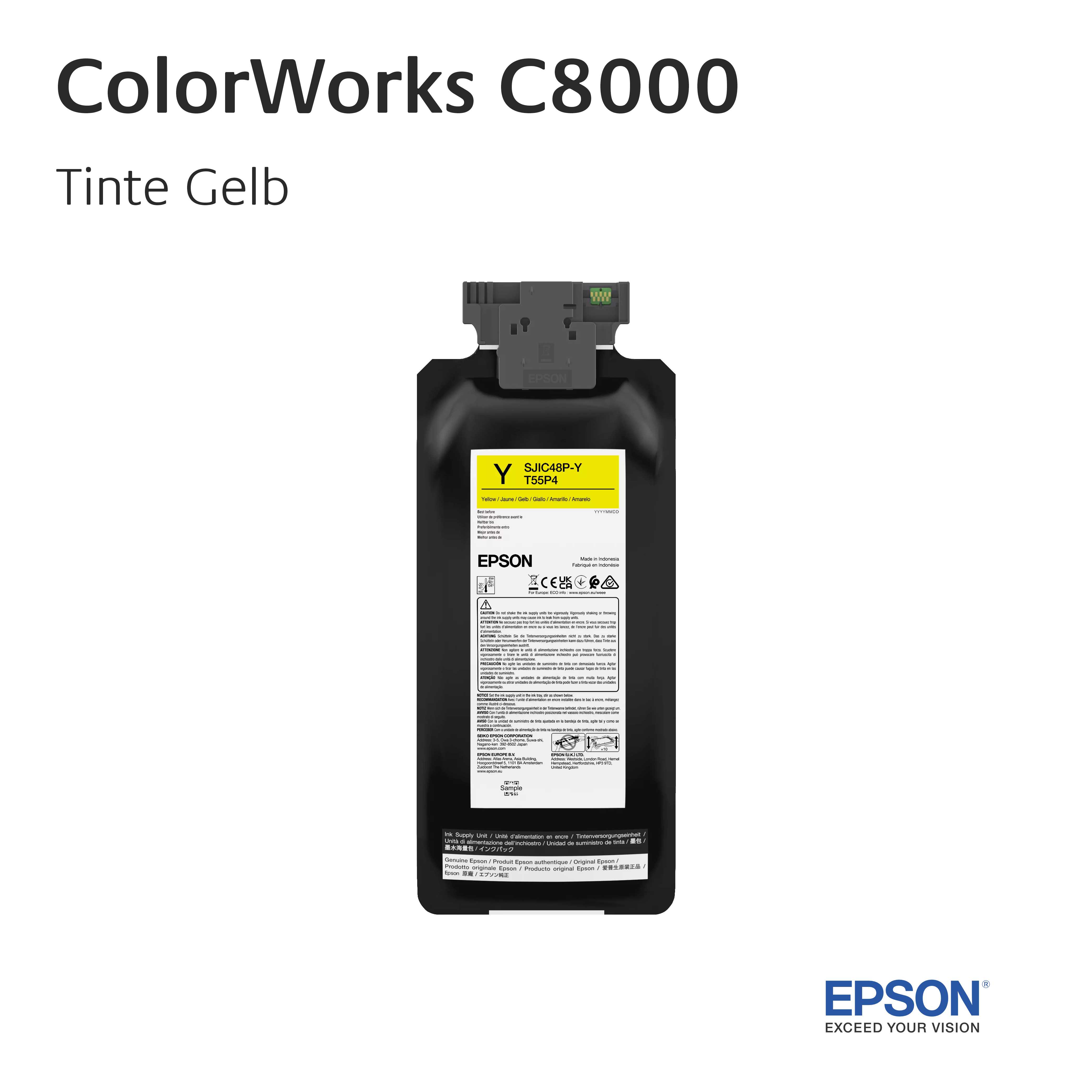 EPSON ColorWorks C8000 - Tinte Gelb EPSON ColorWorks C8000 - Tinte Gelb