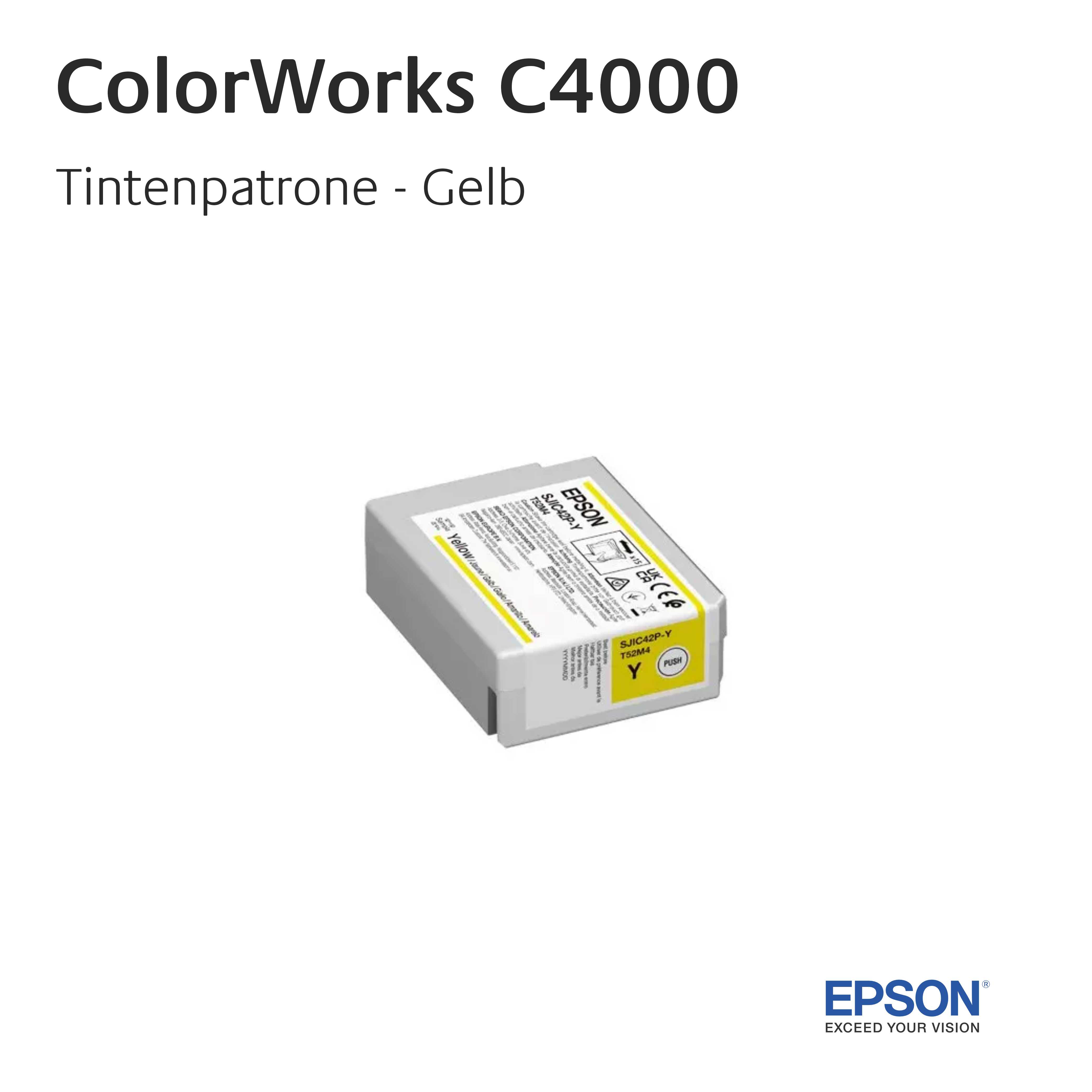 EPSON ColorWorks C4000 - Tinte Gelb EPSON ColorWorks C4000 - Tinte Gelb