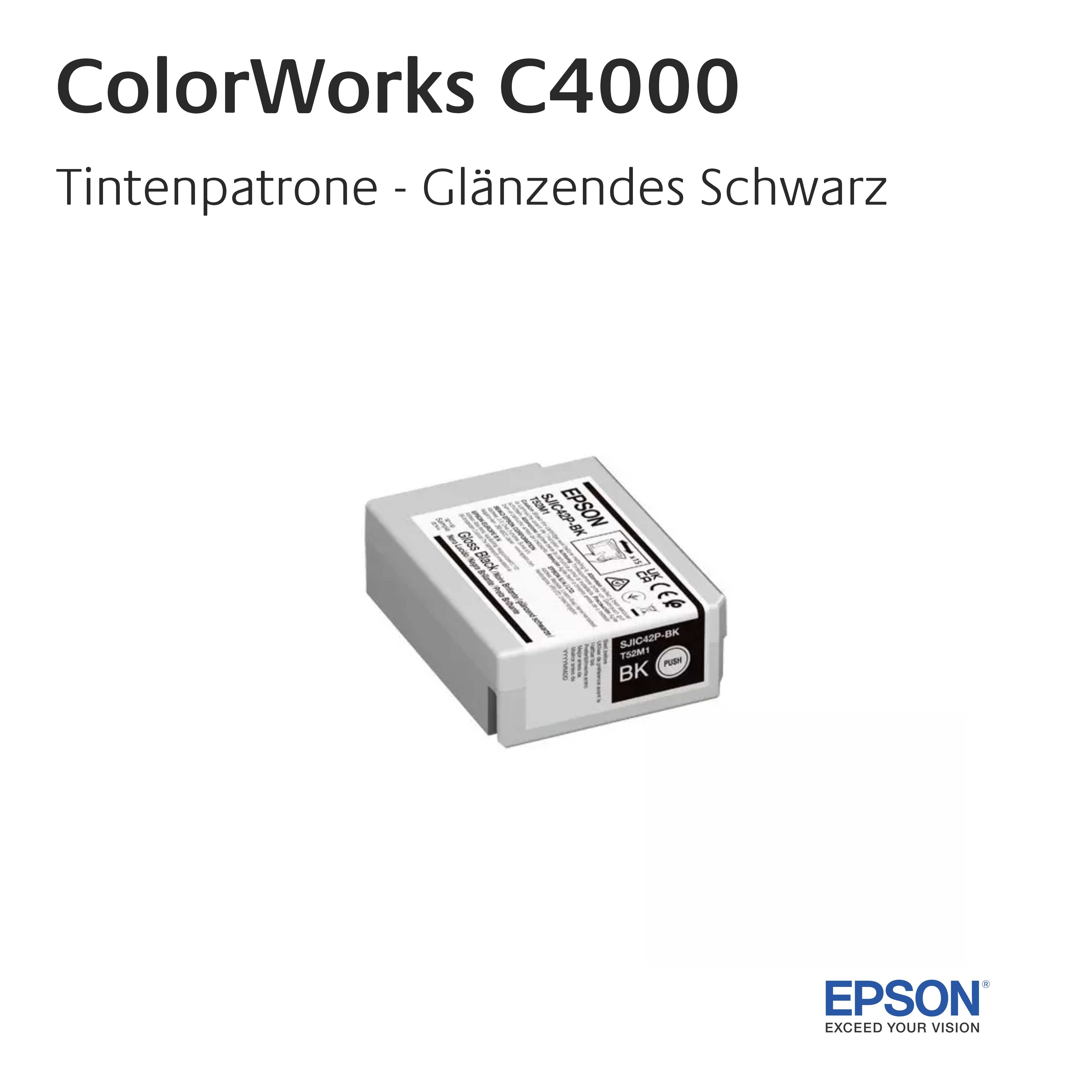 EPSON ColorWorks C4000 - Tinte Glanz-Schwarz EPSON ColorWorks C4000 - Tinte Glanz-Schwarz